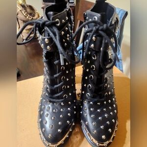 Gianni Binni studded boot black size 9